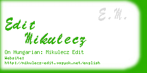 edit mikulecz business card
